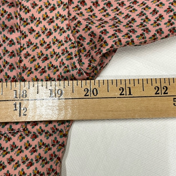 Zara Long Sleeve Pink and Black Floral Button Down Long Shirt dress size XL NWT - Picture 14 of 16